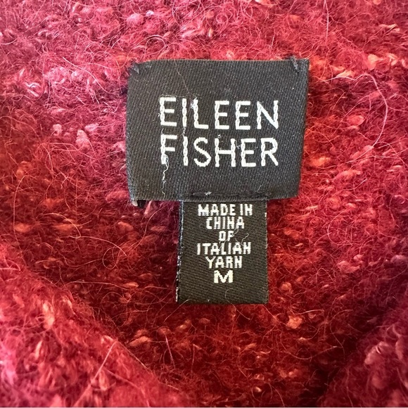 Eileen Fisher Button Front Cardigan Sweater Sz M Alpaca Wool Silk Nylon - Picture 8 of 15